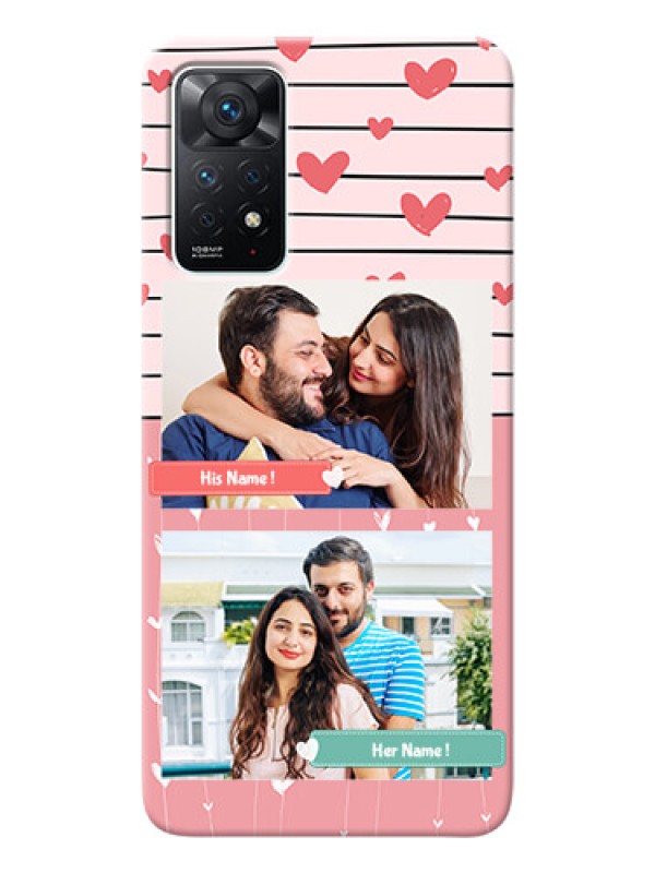 Custom Redmi Note 11 Pro 5G custom mobile covers: Photo with Heart Design