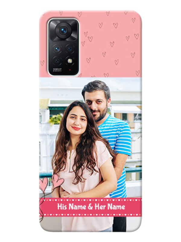 Custom Redmi Note 11 Pro 5G phone back covers: Love DesignPeach Color
