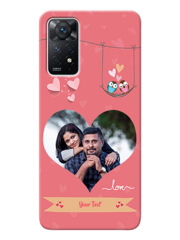 Custom Redmi Note 11 Pro 5G custom phone covers: Peach Color Love Design