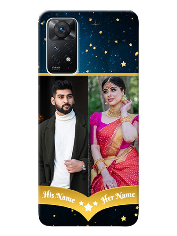 Custom Redmi Note 11 Pro 5G Mobile Covers Online: Galaxy Stars Backdrop Design