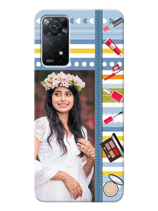 Custom Redmi Note 11 Pro 5G Personalized Mobile Cases: Makeup Icons Design