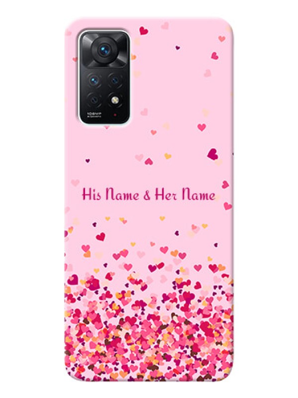 Custom Redmi Note 11 Pro 5G Phone Back Covers: Floating Hearts Design