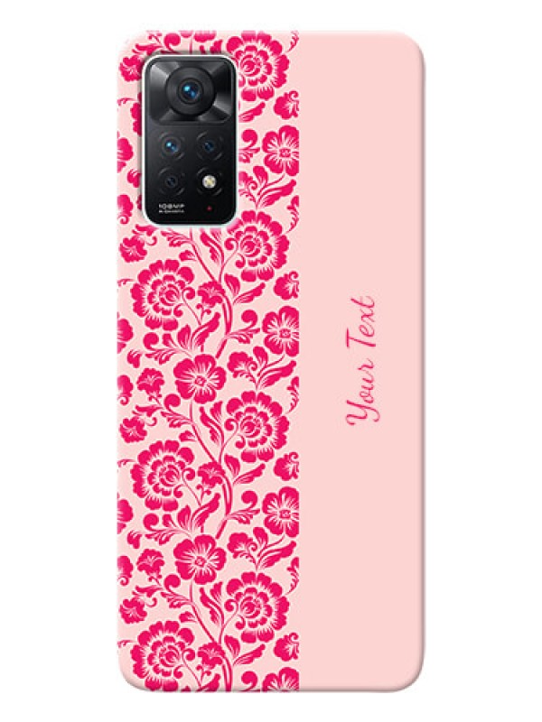 Custom Redmi Note 11 Pro 5G Phone Back Covers: Attractive Floral Pattern Design