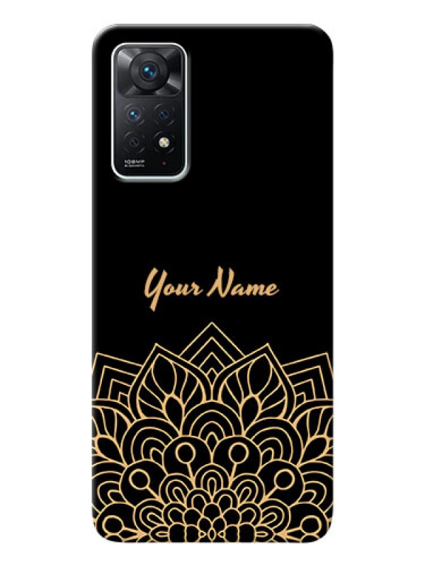 Custom Redmi Note 11 Pro 5G Back Covers: Golden mandala Design