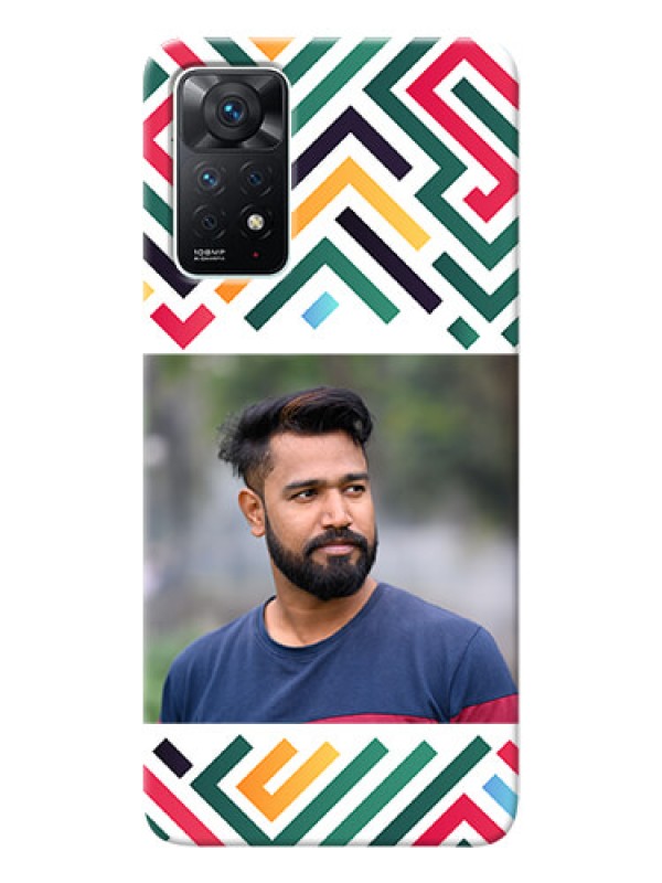 Custom Redmi Note 11 Pro 5G Custom Mobile Case with Colorful Maze Pattern Design