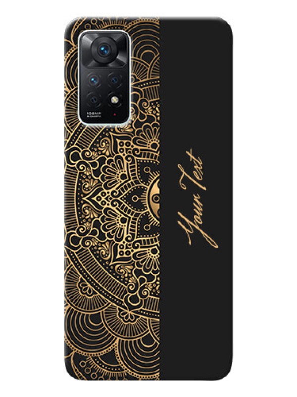 Custom Redmi Note 11 Pro 5G Back Covers: Mandala art with custom text Design