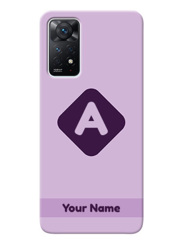 Custom Redmi Note 11 Pro 5G Custom Mobile Case with Custom Letter in curved badge Design