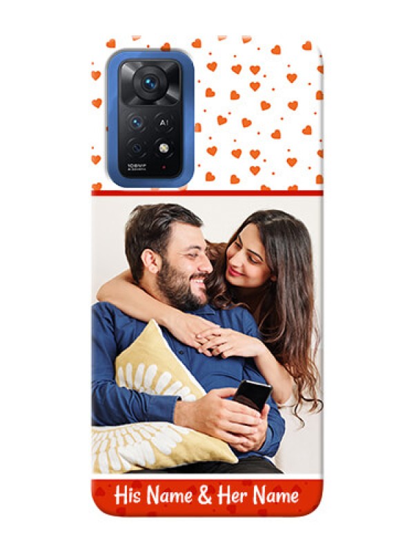 Custom Redmi Note 11 Pro Plus 5G Phone Back Covers: Orange Love Symbol Design