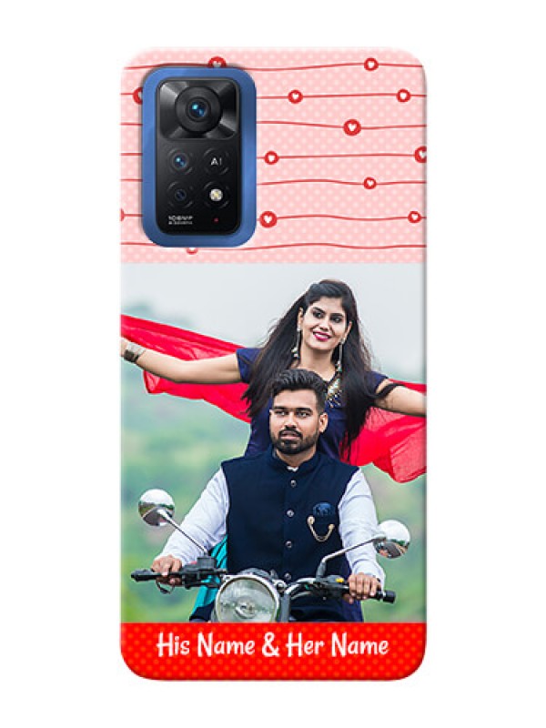 Custom Redmi Note 11 Pro Plus 5G Custom Phone Cases: Red Pattern Case Design