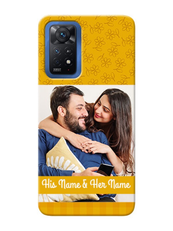 Custom Redmi Note 11 Pro Plus 5G mobile phone covers: Yellow Floral Design