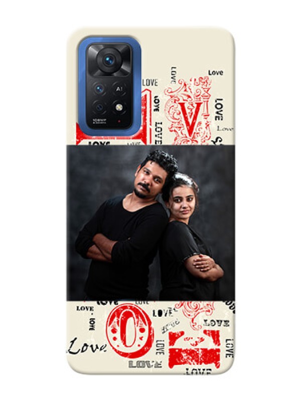 Custom Redmi Note 11 Pro Plus 5G mobile cases online: Trendy Love Design Case