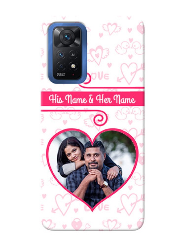 Custom Redmi Note 11 Pro Plus 5G Personalized Phone Cases: Heart Shape Love Design