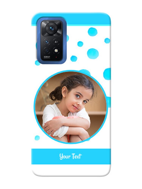 Custom Redmi Note 11 Pro Plus 5G Custom Phone Covers: Blue Bubbles Pattern Design