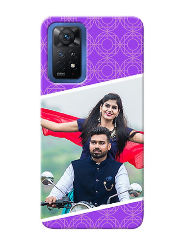 Custom Redmi Note 11 Pro Plus 5G mobile back covers online: violet Pattern Design