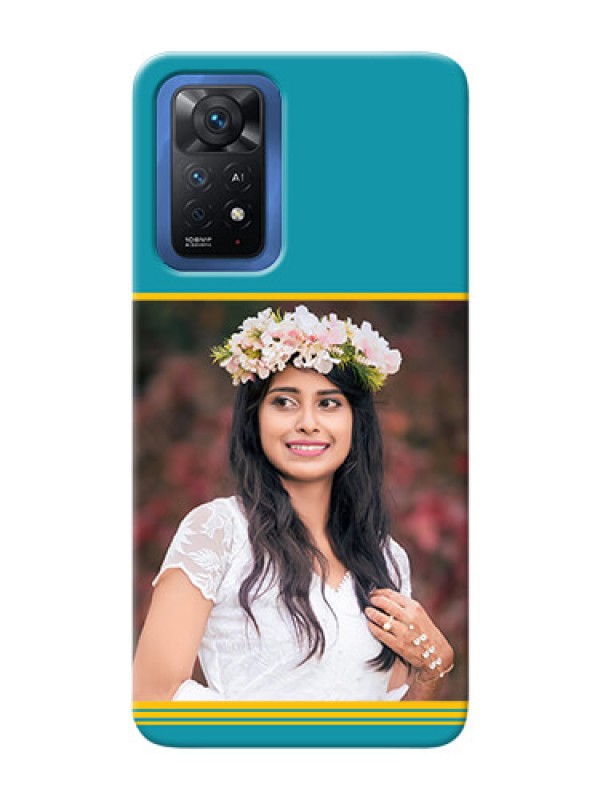 Custom Redmi Note 11 Pro Plus 5G personalized phone covers: Yellow & Blue Design 