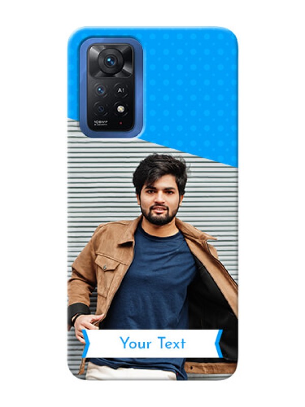 Custom Redmi Note 11 Pro Plus 5G Personalized Mobile Covers: Simple Blue Color Dotted Design