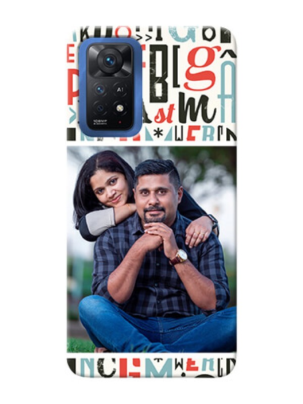 Custom Redmi Note 11 Pro Plus 5G custom mobile phone covers: Alphabet Design