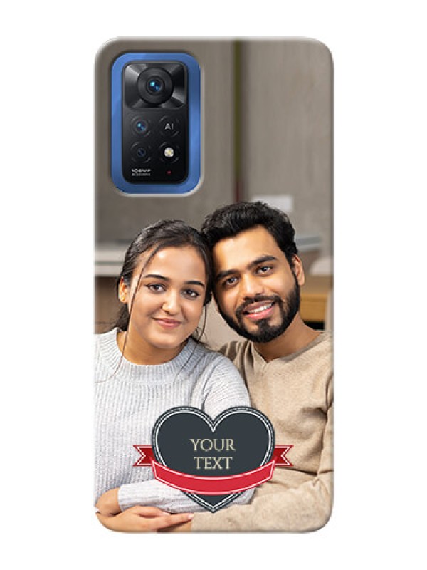 Custom Redmi Note 11 Pro Plus 5G mobile back covers online: Just Married Couple Design