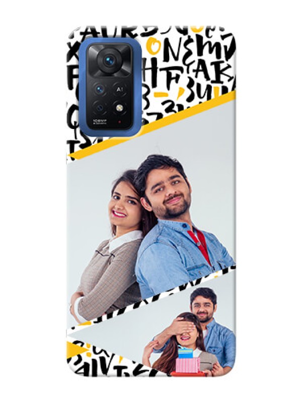 Custom Redmi Note 11 Pro Plus 5G Phone Back Covers: Letters Pattern Design