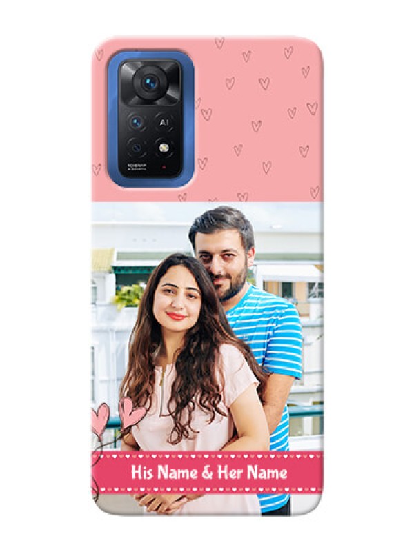Custom Redmi Note 11 Pro Plus 5G phone back covers: Love Design Peach Color