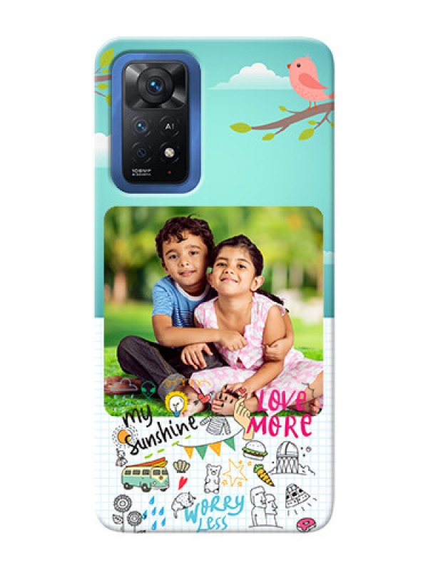 Custom Redmi Note 11 Pro Plus 5G phone cases online: Doodle love Design