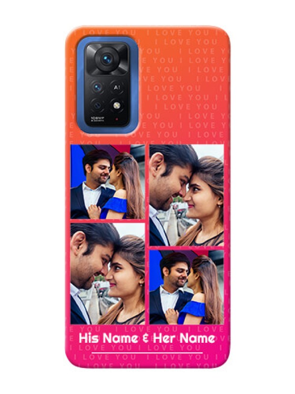 Custom Redmi Note 11 Pro Plus 5G custom back covers: I Love You Pink Design