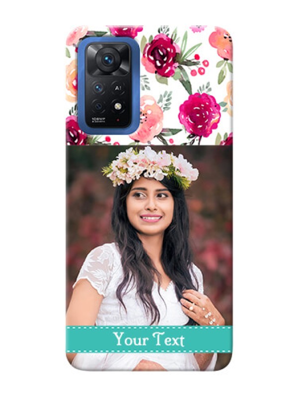 Custom Redmi Note 11 Pro Plus 5G Personalized Mobile Cases: Watercolor Floral Design