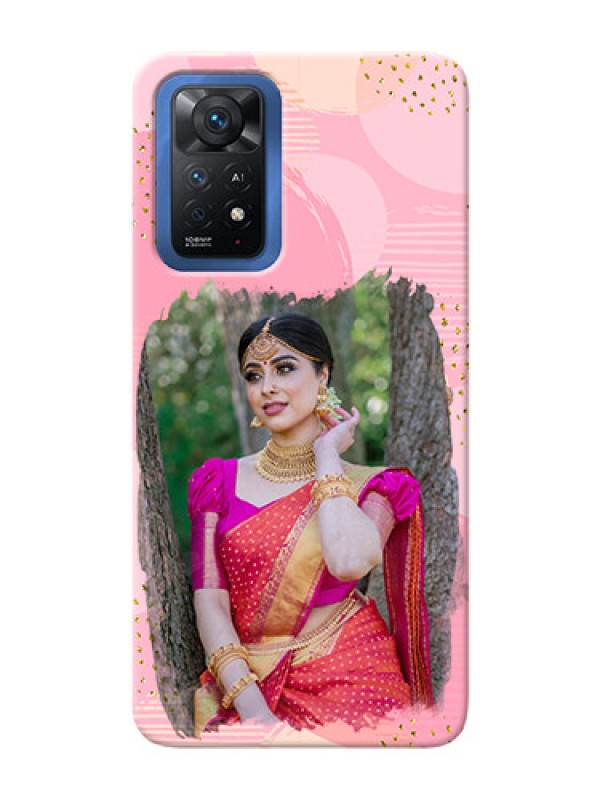 Custom Redmi Note 11 Pro Plus 5G Phone Covers for Girls: Gold Glitter Splash Design