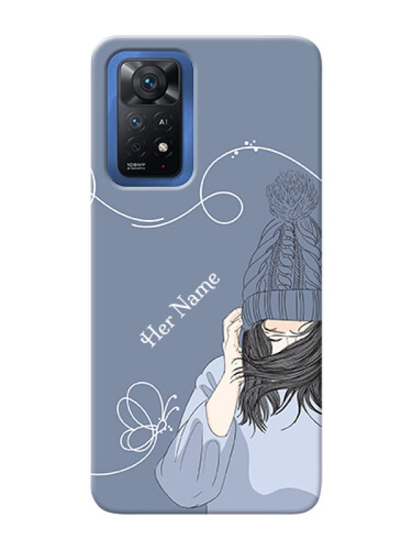 Custom Redmi Note 11 Pro Plus 5G Custom Mobile Case with Girl in winter outfit Design