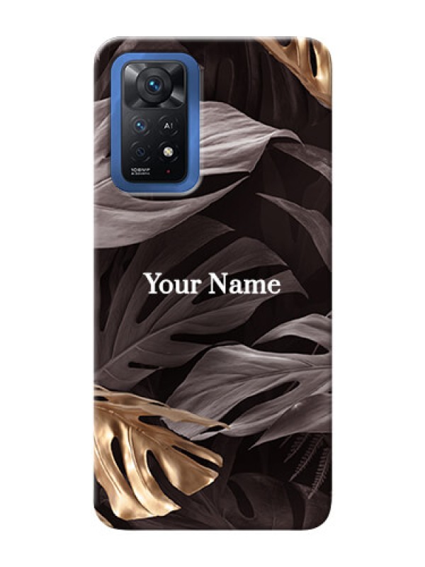 Custom Redmi Note 11 Pro Plus 5G Mobile Back Covers: Wild Leaves digital paint Design