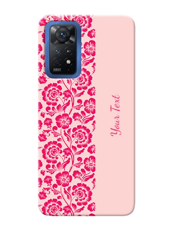 Custom Redmi Note 11 Pro Plus 5G Phone Back Covers: Attractive Floral Pattern Design
