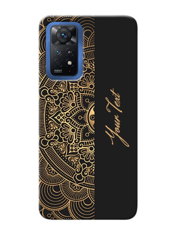 Custom Redmi Note 11 Pro Plus 5G Back Covers: Mandala art with custom text Design