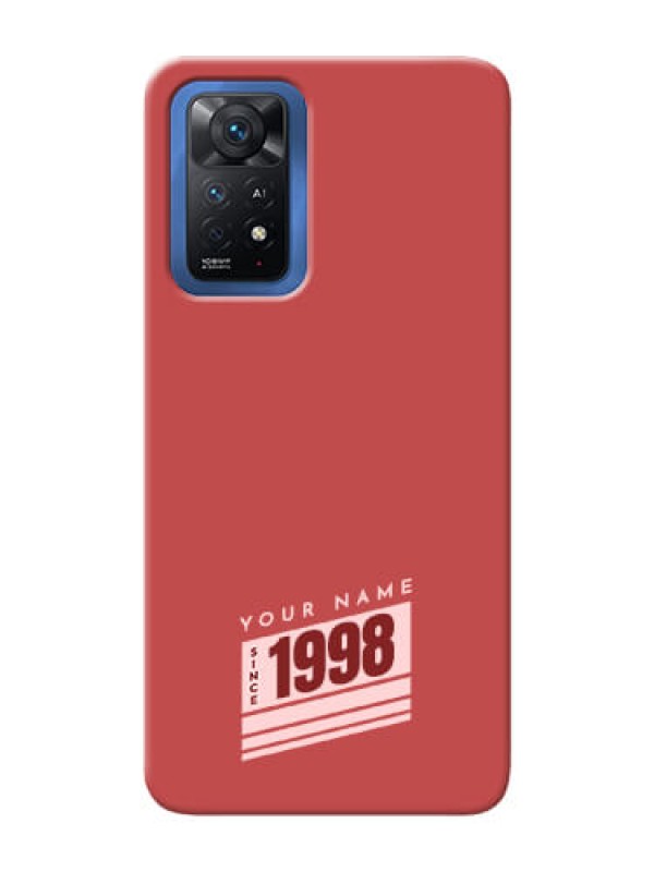 Custom Redmi Note 11 Pro Plus 5G Phone Back Covers: Red custom year of birth Design