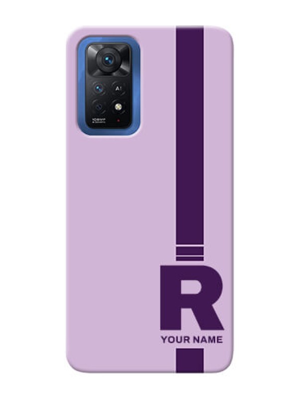 Custom Redmi Note 11 Pro Plus 5G Custom Phone Covers: Simple dual tone stripe with name Design