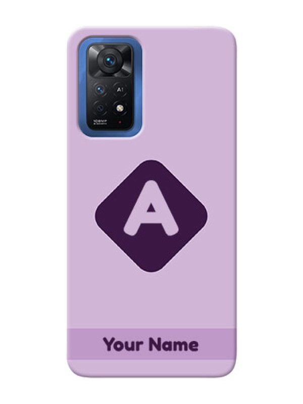 Custom Redmi Note 11 Pro Plus 5G Custom Mobile Case with Custom Letter in curved badge Design