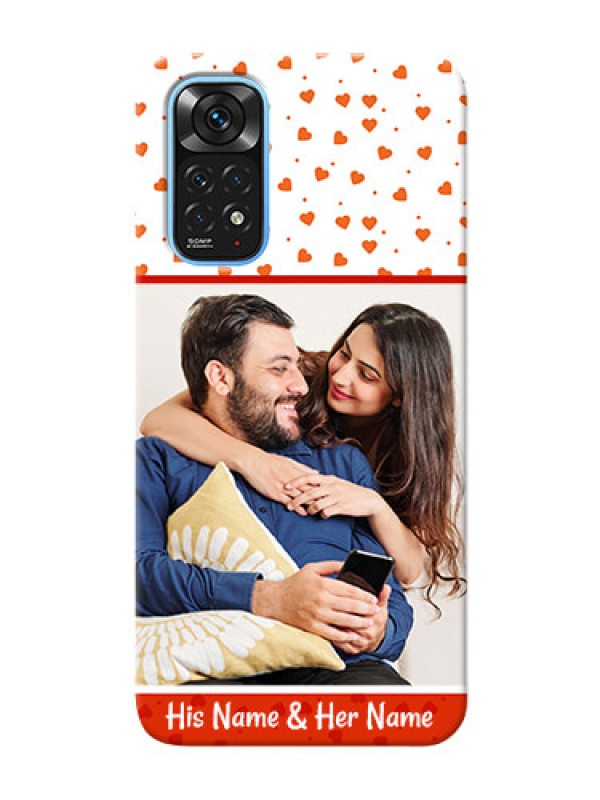 Custom Redmi Note 11 Phone Back Covers: Orange Love Symbol Design