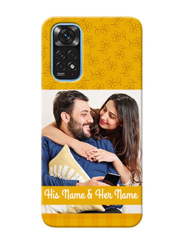 Custom Redmi Note 11 mobile phone covers: Yellow Floral Design