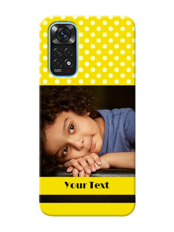 Custom Redmi Note 11 Custom Mobile Covers: Bright Yellow Case Design