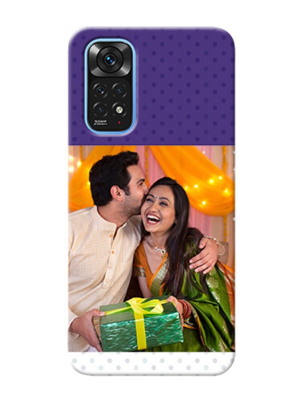 Custom Redmi Note 11 mobile phone cases: Violet Pattern Design
