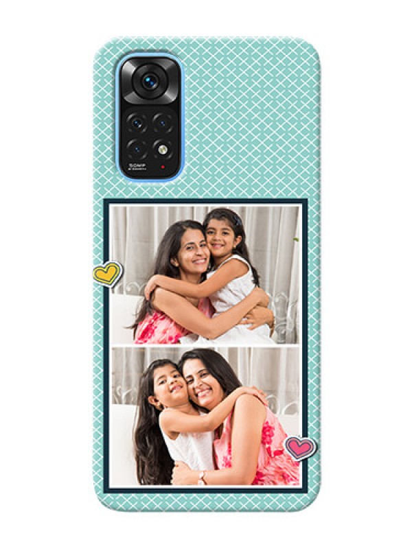 Custom Redmi Note 11 Custom Phone Cases: 2 Image Holder with Pattern Design