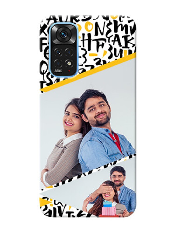 Custom Redmi Note 11 Phone Back Covers: Letters Pattern Design