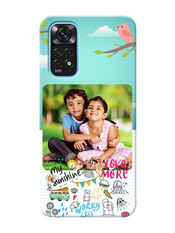 Custom Redmi Note 11 phone cases online: Doodle love Design