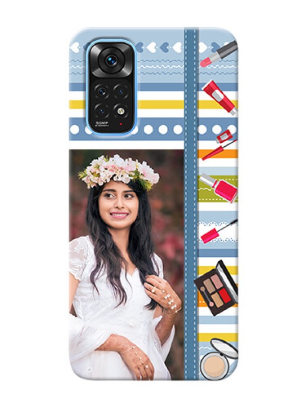 Custom Redmi Note 11 Personalized Mobile Cases: Makeup Icons Design