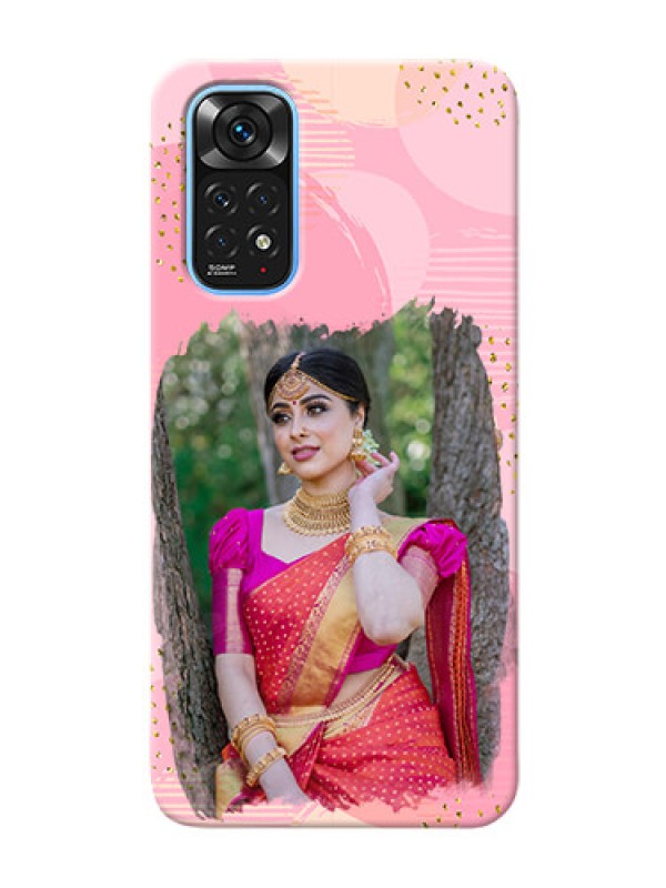 Custom Redmi Note 11 Phone Covers for Girls: Gold Glitter Splash Design