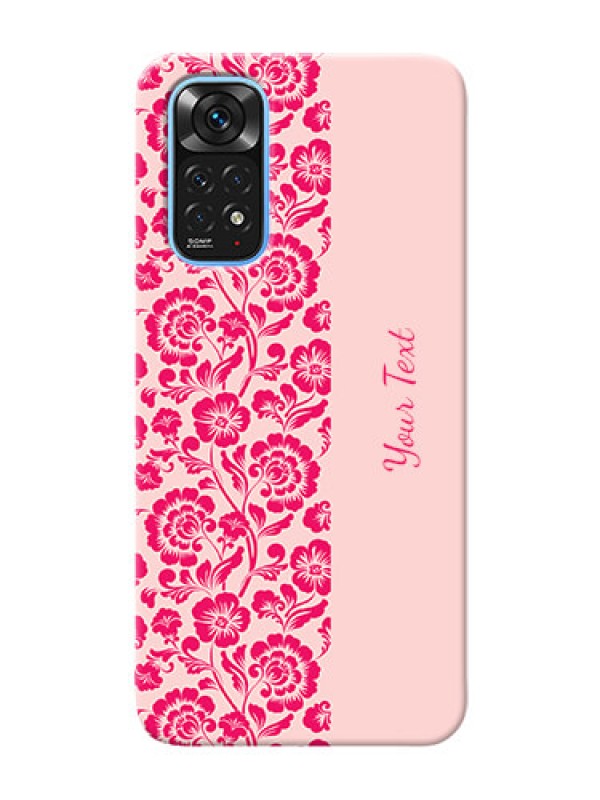 Custom Redmi Note 11 Phone Back Covers: Attractive Floral Pattern Design