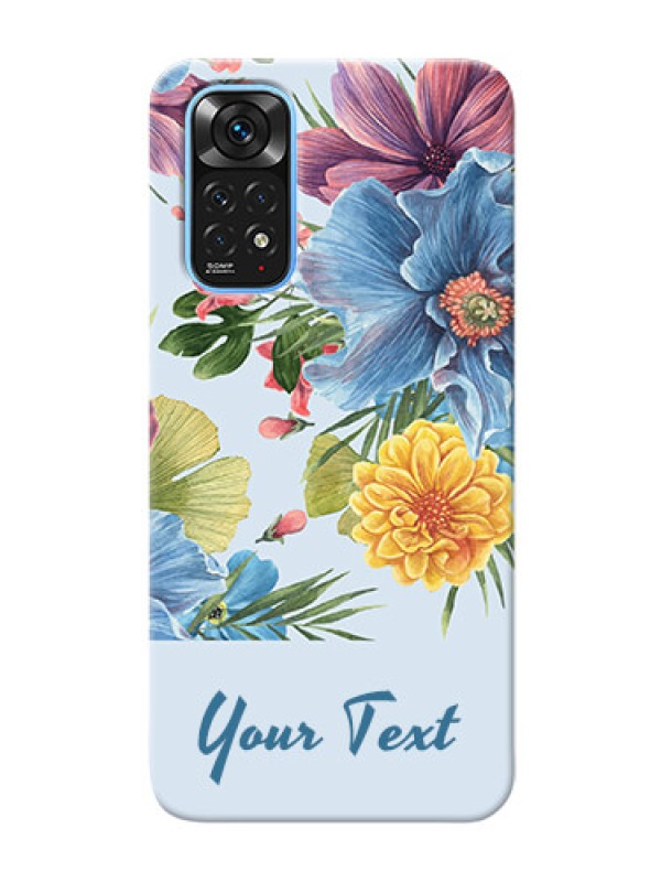 Custom Redmi Note 11 Custom Phone Cases: Stunning Watercolored Flowers Painting Design