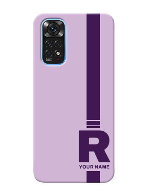 Custom Redmi Note 11 Custom Phone Covers: Simple dual tone stripe with name Design