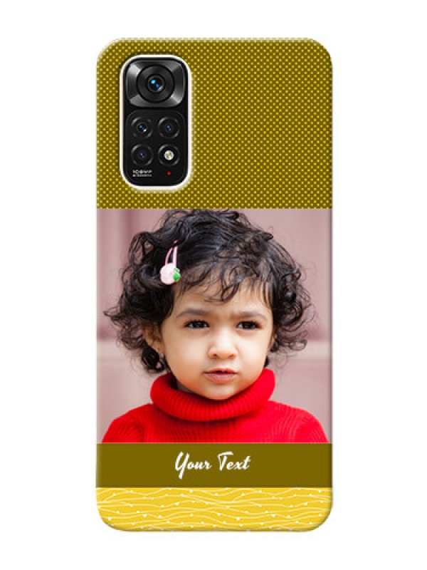Custom Redmi Note 11S custom mobile back covers: Simple Green Color Design