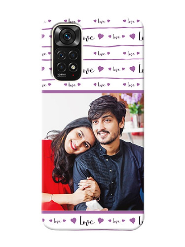 Custom Redmi Note 11S Mobile Back Covers: Couples Heart Design