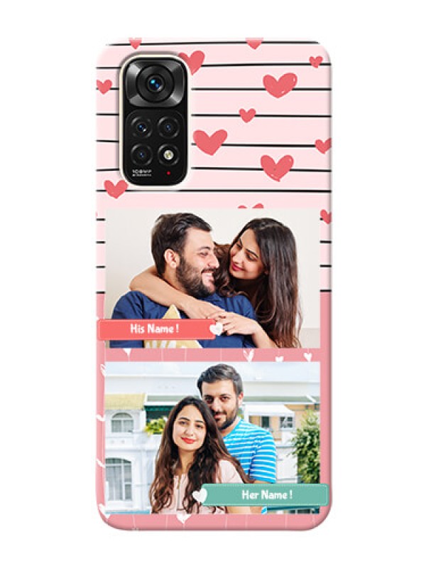 Custom Redmi Note 11S custom mobile covers: Photo with Heart Design